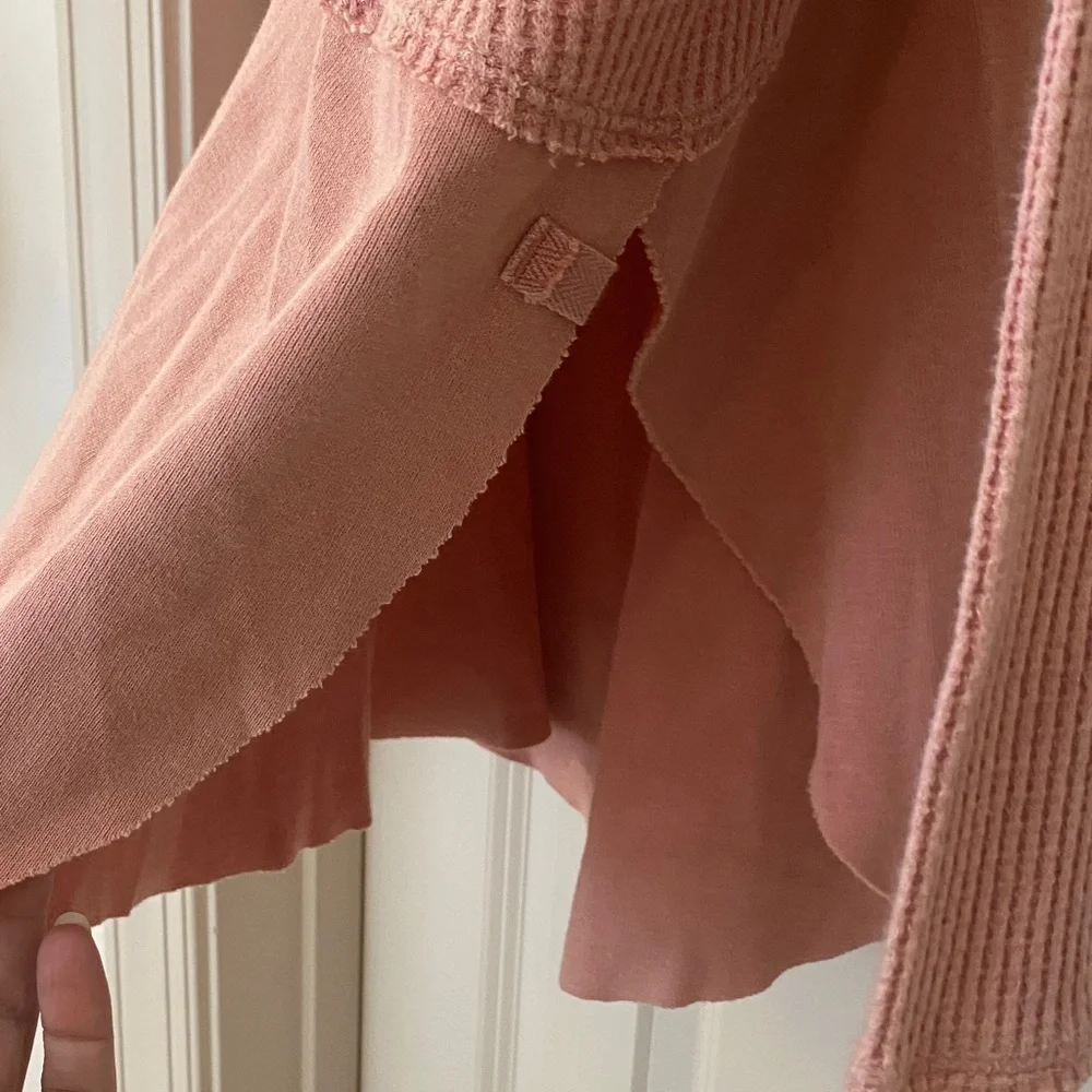 NWT Free People Blush Waffle Knit Coquette Top